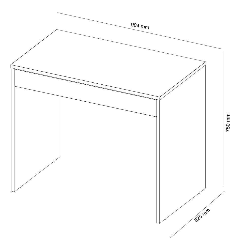 Escrivaninha Branca 1 Gaveta Dem&oacute;bile Facility, Branco, large image number 6